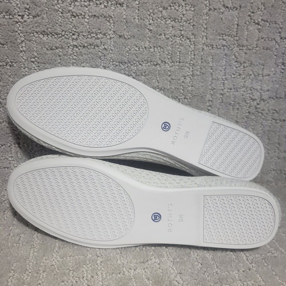 Rothy's The Flat Women's Size 9.5 US Salt Honeycomb Round Toe Slip On Shoes - Picture 11 of 13